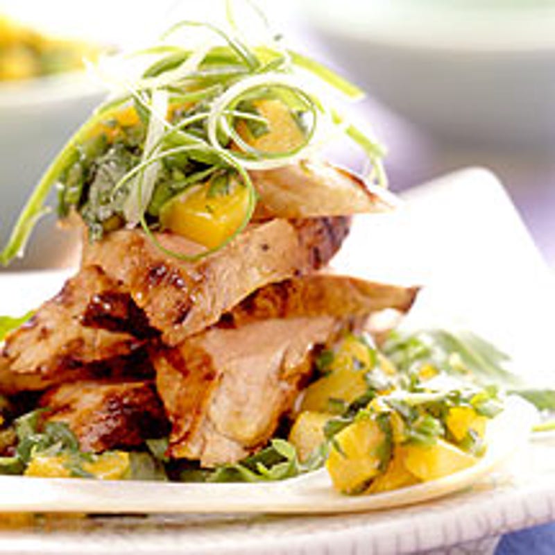 Photo de/du Porc grillé aux nectarines par WW