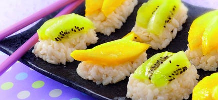 Sushi de mangue, cannelle-coco