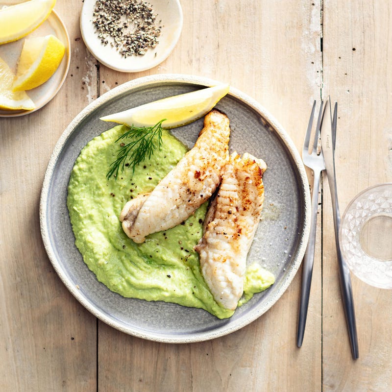 Queue de lotte à la crème d'avocat