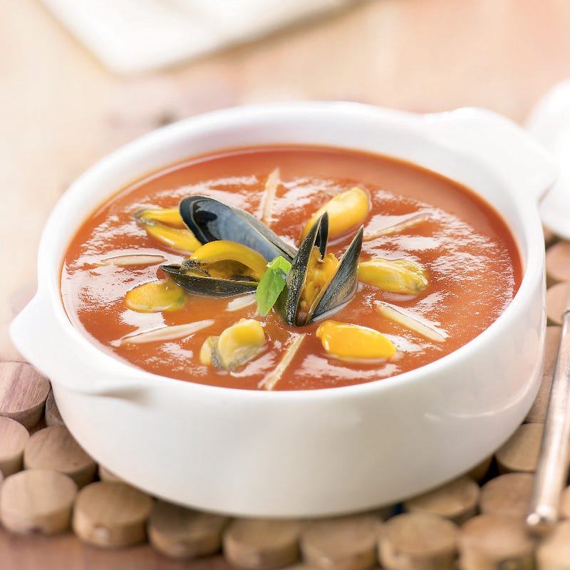 Photo de/du Soupe de tomates aux moules et au basilic par WW
