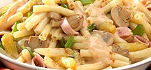 Macaroni au jambon et aux asperges