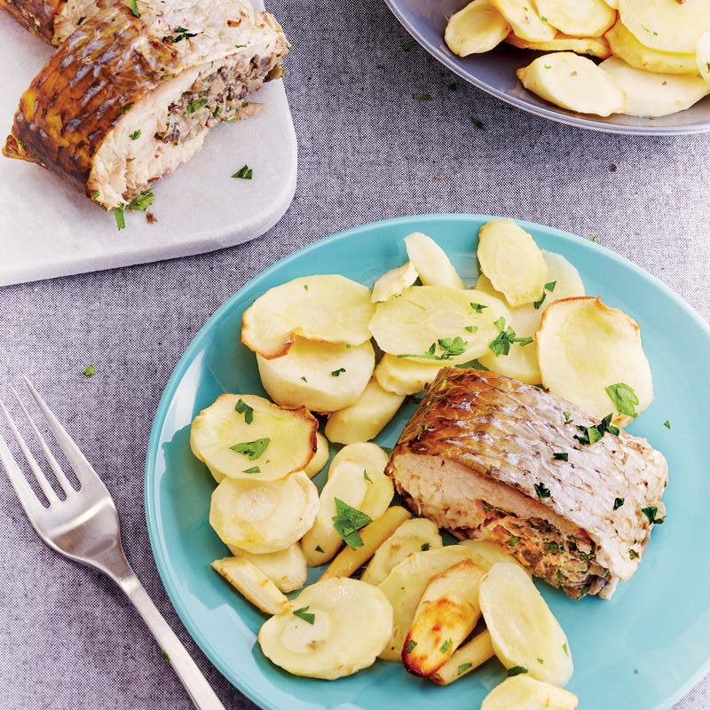 Photo de/du Mulet farci et sifflets de panais au four par WW