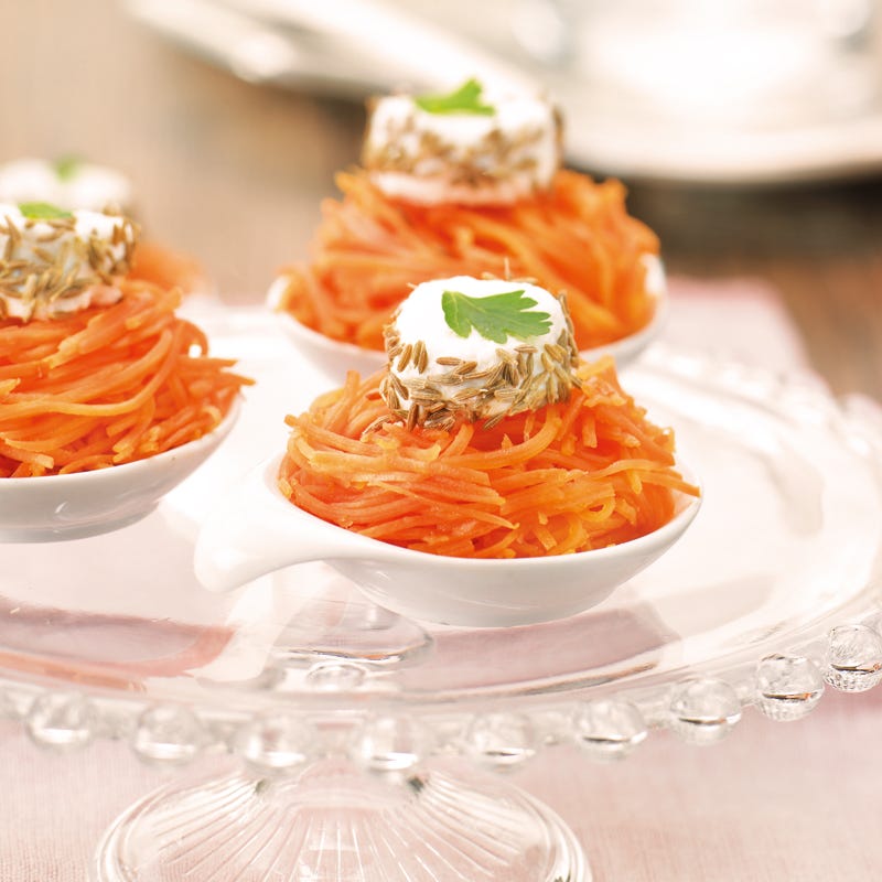 Photo de/du Cuillerée de carottes aux agrumes, chèvres et cumin par WW