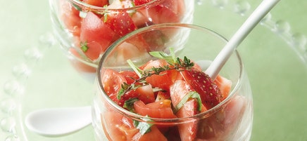 Salade de tomates aux fraises