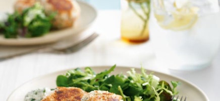 Croquettes de saumon et sauce au cresson