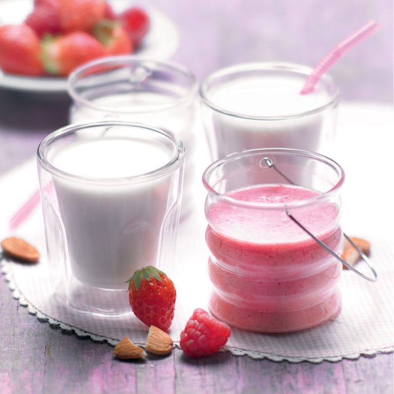 Lait d'amandes aux fruits rouges