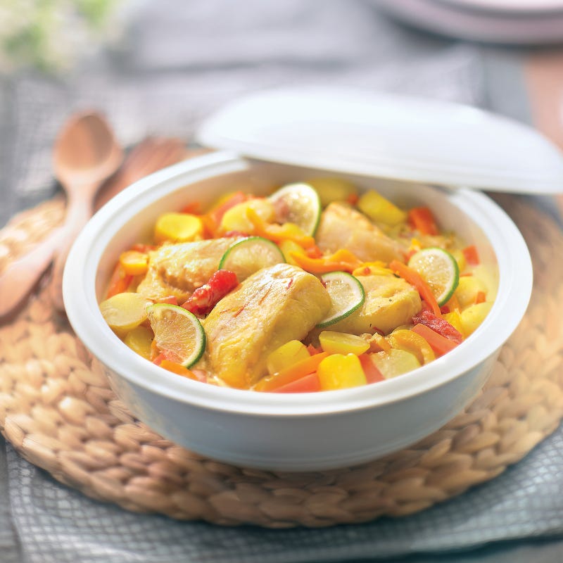Photo de/du Cocotte de merlu au coco et citron vert par WW