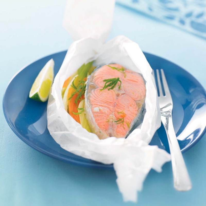 Photo de/du Papillote de saumon et fenouil au citron vert par WW