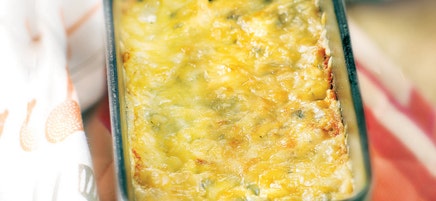 Gratin de pâtes aux épinards
