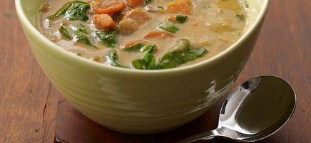 Soupe sénégalaise aux patates douces et cacahuètes