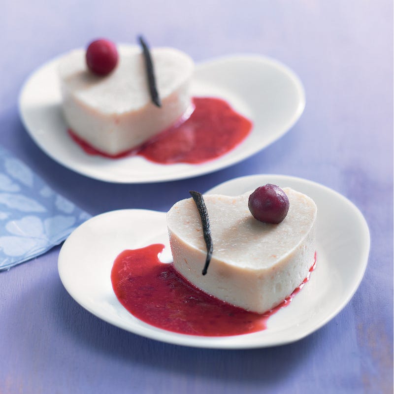 Coeurs de litchis aux griottes