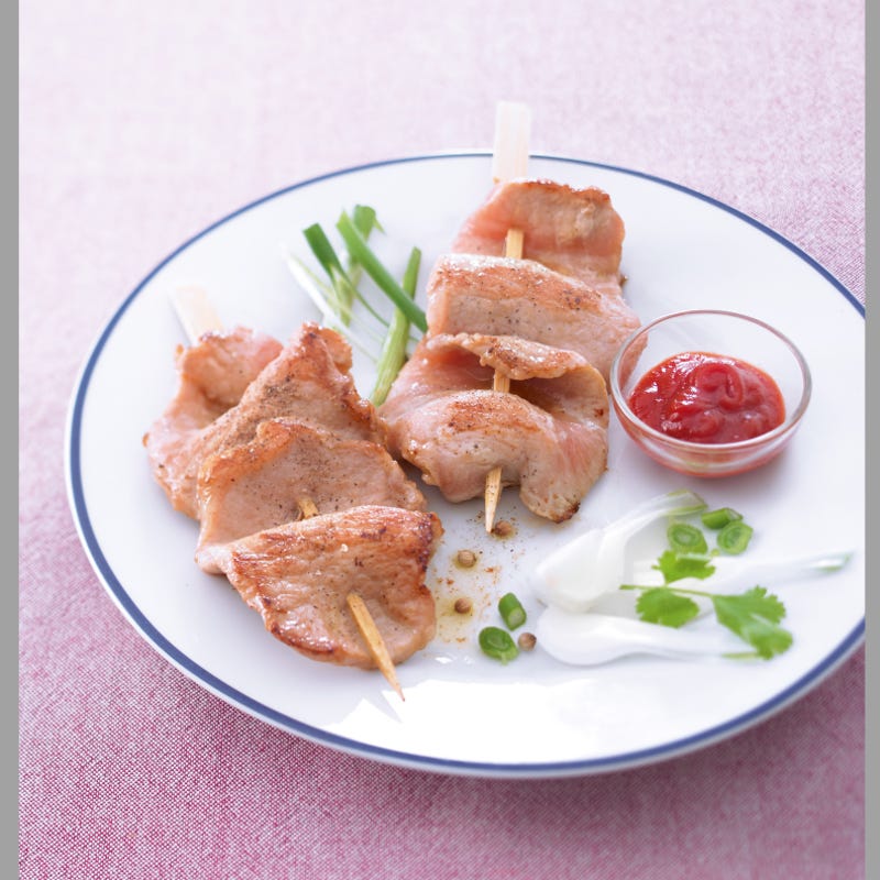 Brochettes de porc aux épices façon asiatique