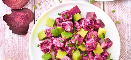 Tartare de betterave à l'avocat