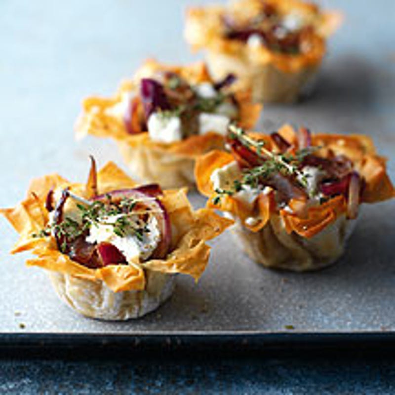 Photo de/du Tartelettes au chèvre et aux oignons caramélisés par WW