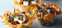 Tartelettes au chèvre et aux oignons caramélisés