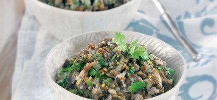 Tartare de champignons et jambon