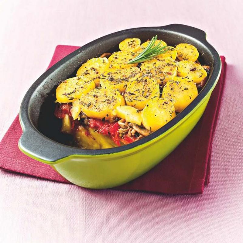 Photo de/du Terrine de pommes de terre, tomates, champignons, jambon par WW