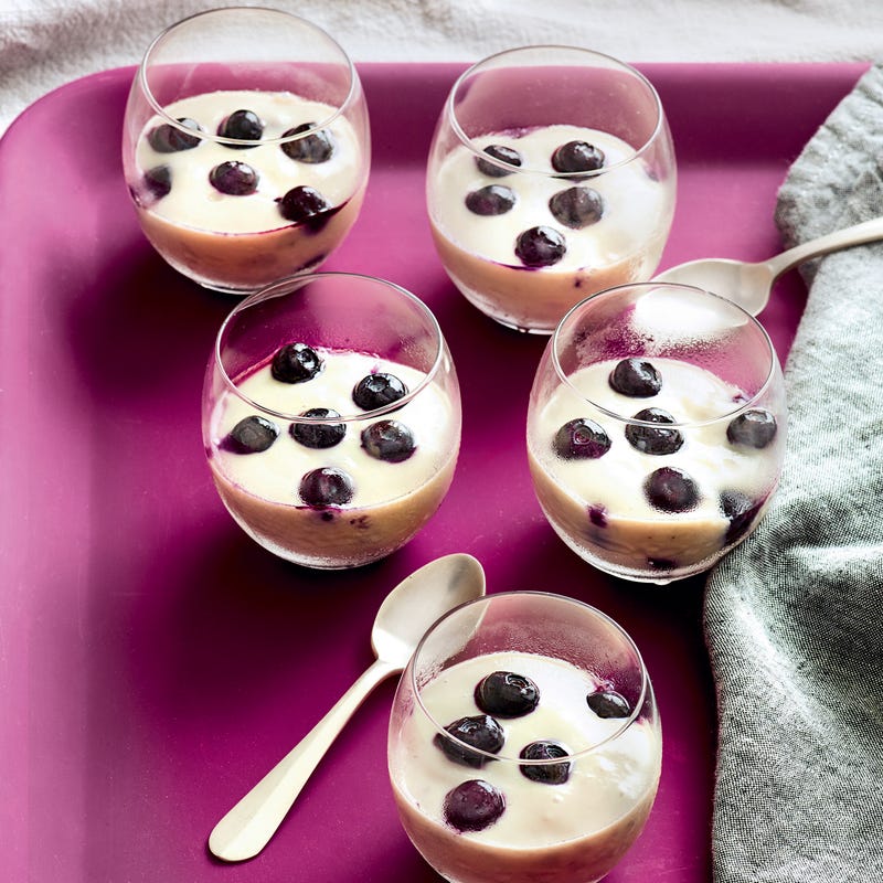 Crème de tofu aux myrtilles