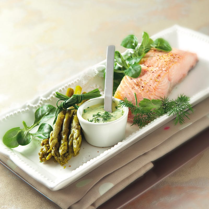 Photo de/du Saumon froid aux asperges vertes par WW