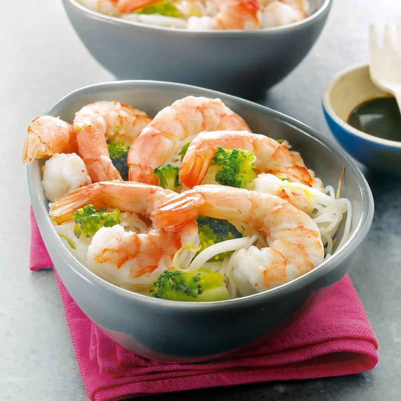 Photo de/du Salade de crevettes façon asiatique par WW