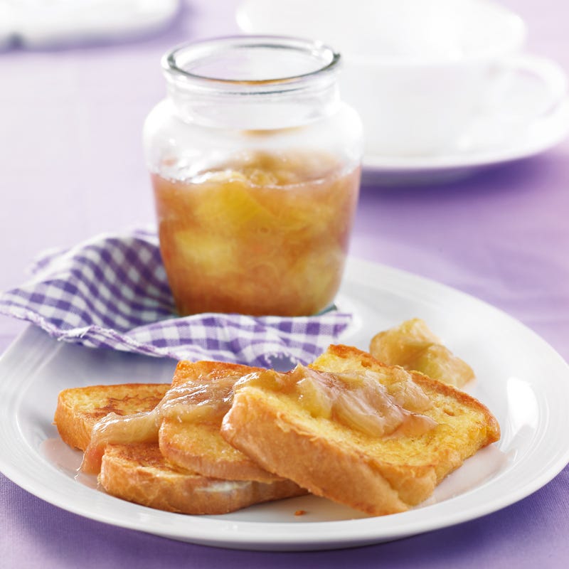 Photo de/du Pain perdu et sa marmelade de rhubarbe par WW