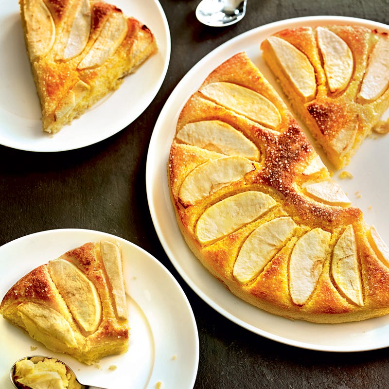 Gâteau de pomme à la polenta