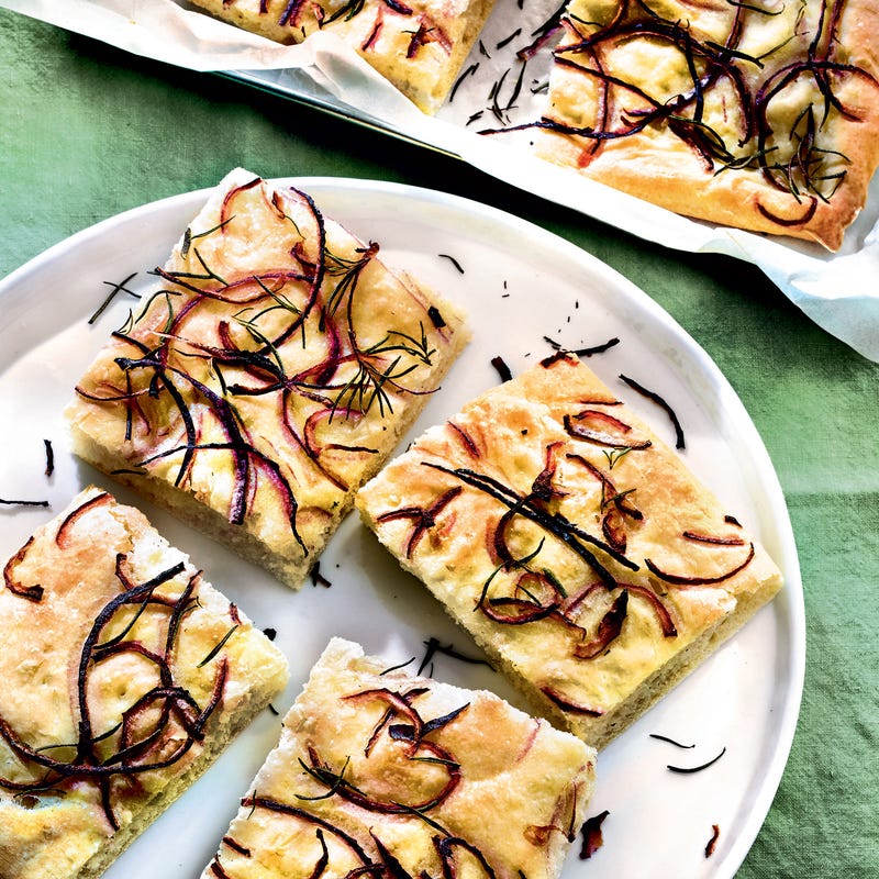 Focaccia oignon et romarin