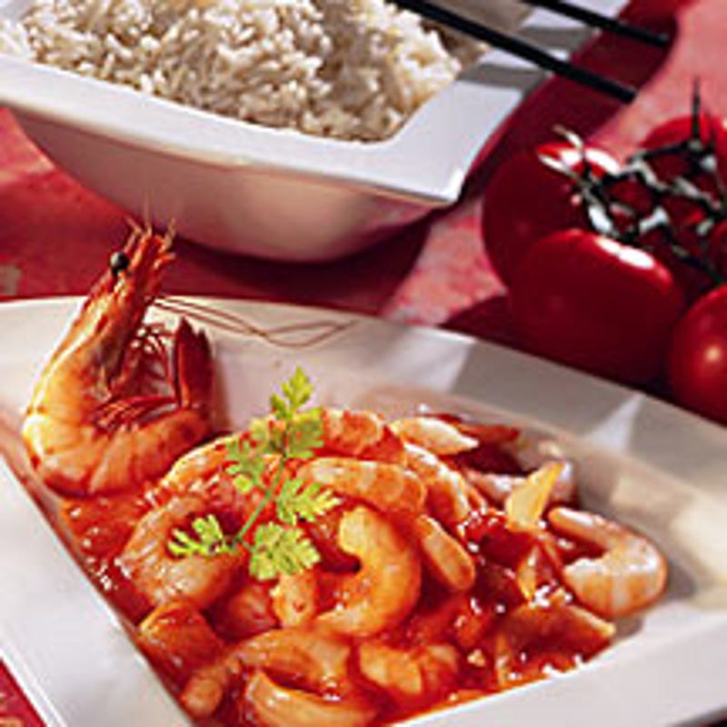 Photo de/du Crevettes sauce aigre douce par WW