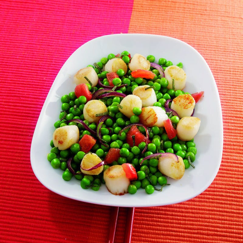 Photo de/du Fricassée de pétoncles aux petits pois par WW