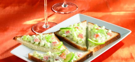 Triangles de saumon au tzatziki