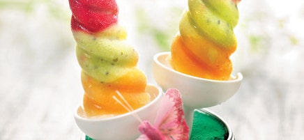 Sucettes bayadères aux fruits d'été