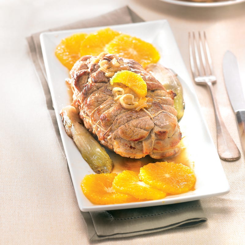 Photo de/du Rôti de veau à l'orange, endives braisées par WW