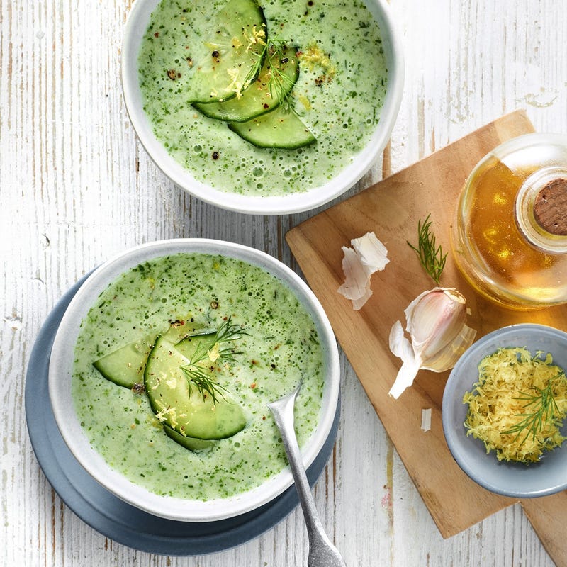 Consommé de concombre au yaourt