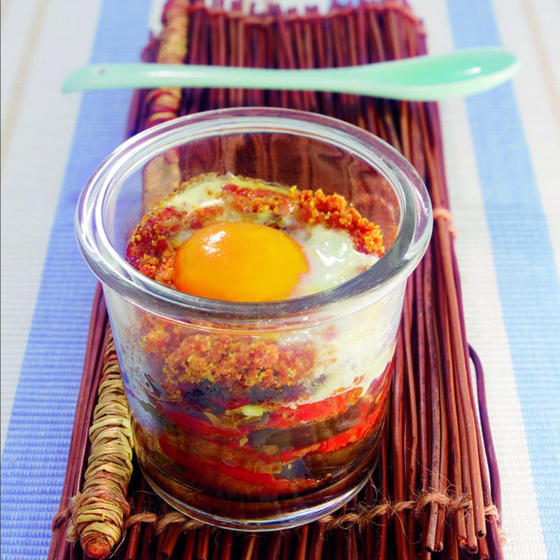 Photo de/du Crumble de ratatouille à la polenta par WW