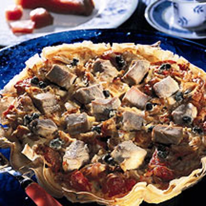 Photo de/du Pizza croustillante au thon frais par WW