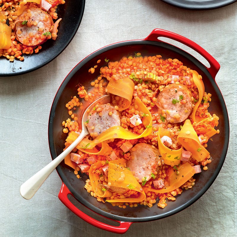 Photo de/du Potée de lentilles et saucisse de Morteau par WW