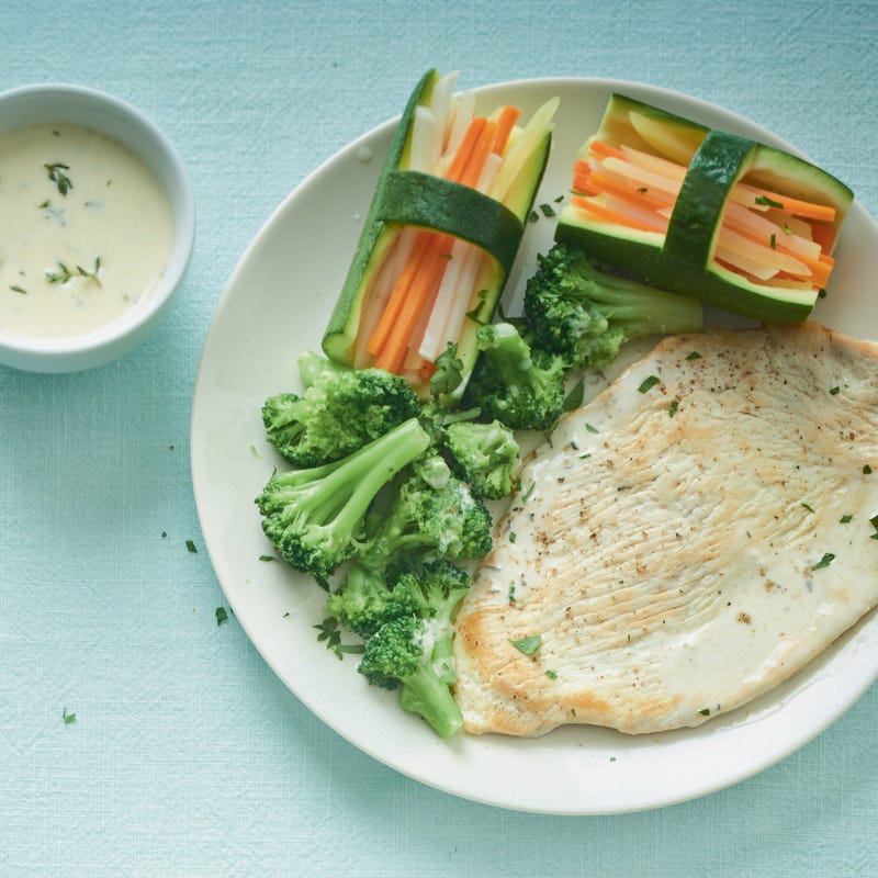 Photo de/du Escalope de dinde aux petits légumes par WW