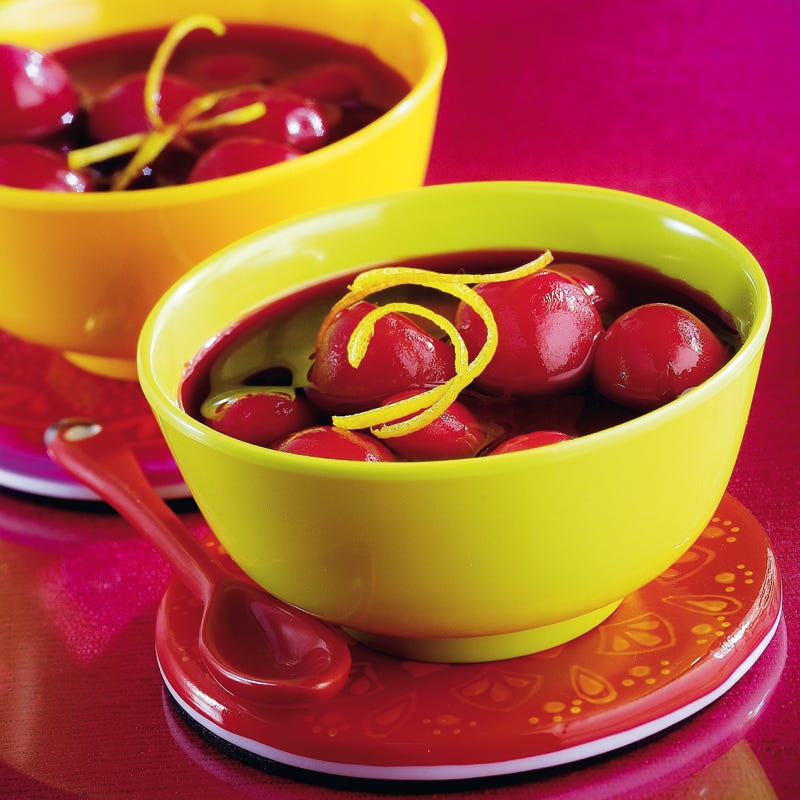 Photo de/du Marinade de cerises au vin framboisé par WW