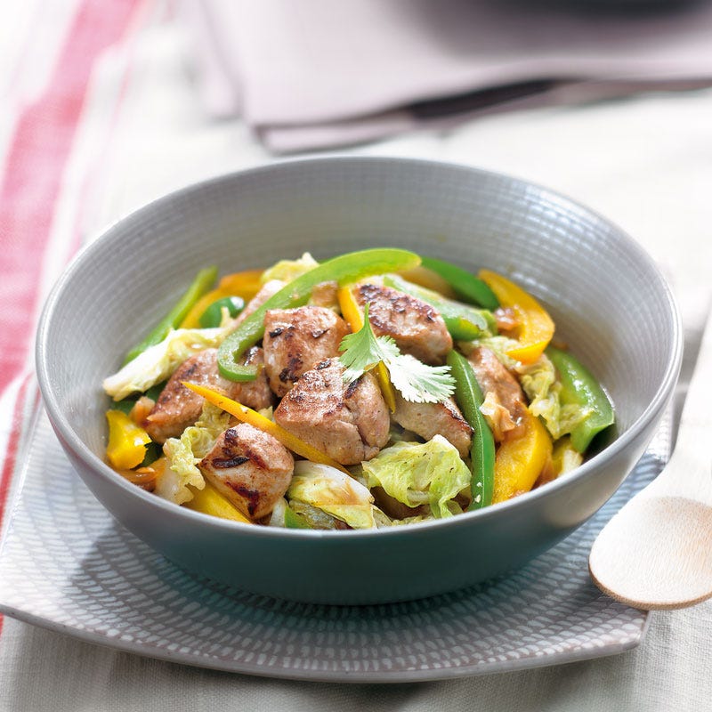 Photo de/du Filet mignon de porc laqué, chou chinois par WW