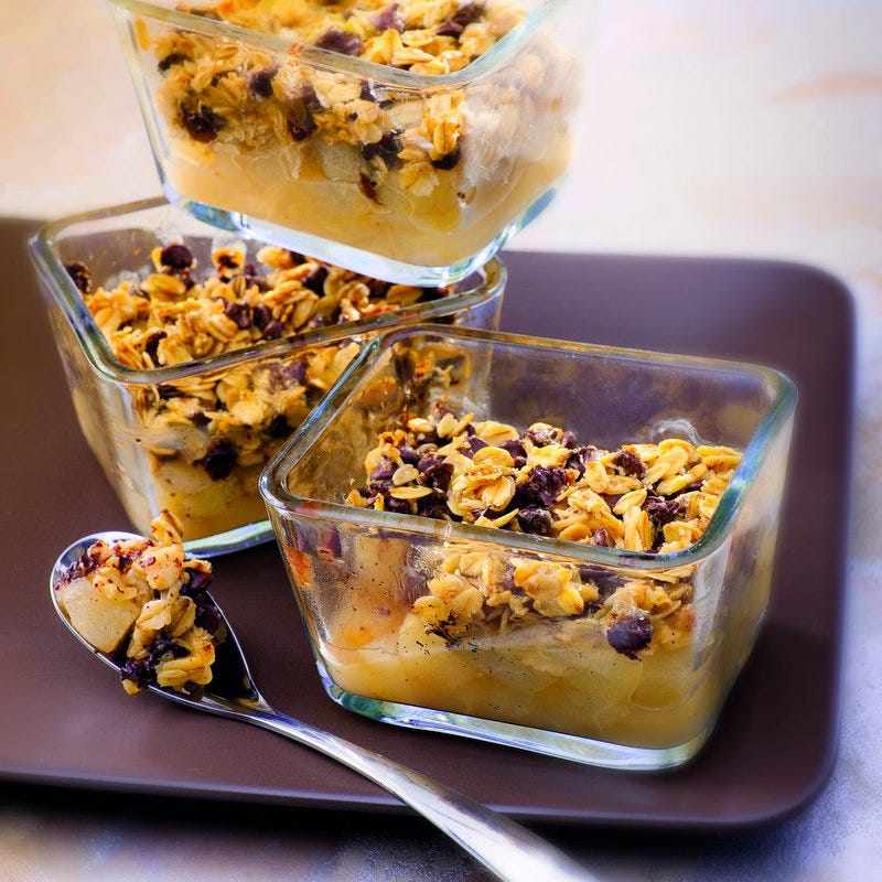 Photo de/du Crumble de poire aux pépites de chocolat par WW
