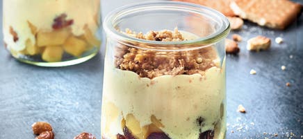 Pommes et raisins au mascarpone