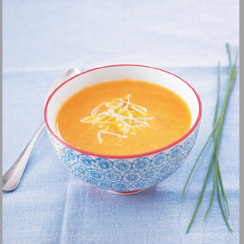 Soupe de carottes et de pomme verte