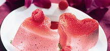 Petits cœurs de framboise