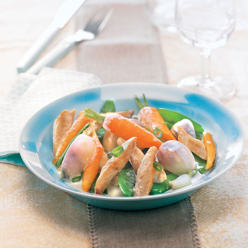 Pintade aux petits légumes