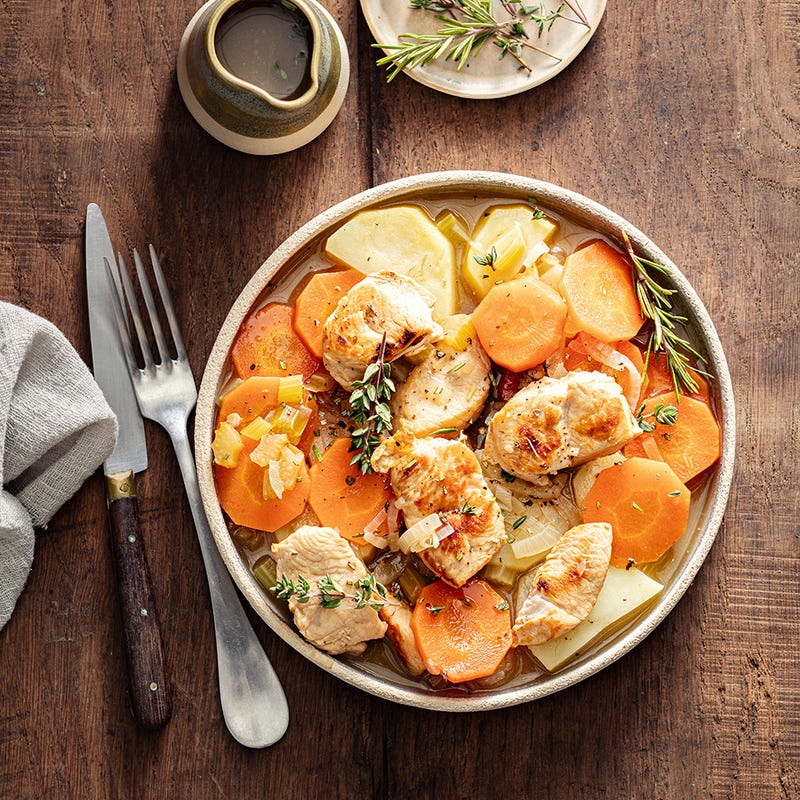 Emincé de dinde et sa sauce au cidre