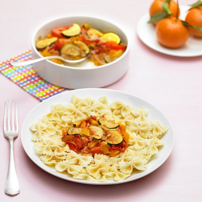 Photo de/du Pâtes et crumble de légumes par WW