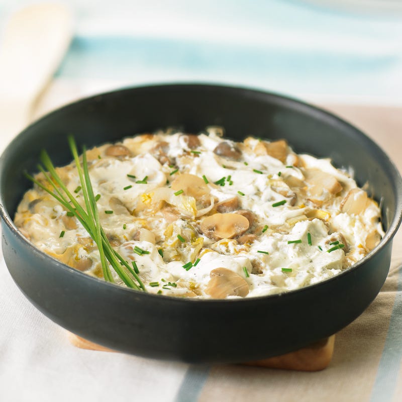 Photo de/du Champignons et endives sautés à la brouillade blanche par WW