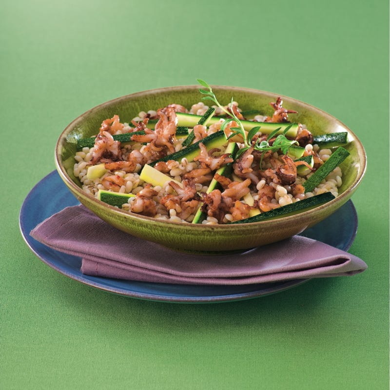 Photo de/du Salade d'orge perlé aux calamars par WW