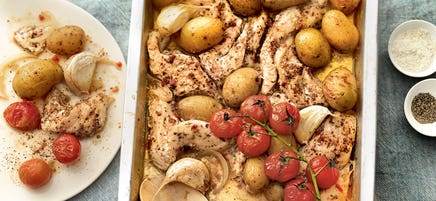 Poulet cajun, pommes grenailles