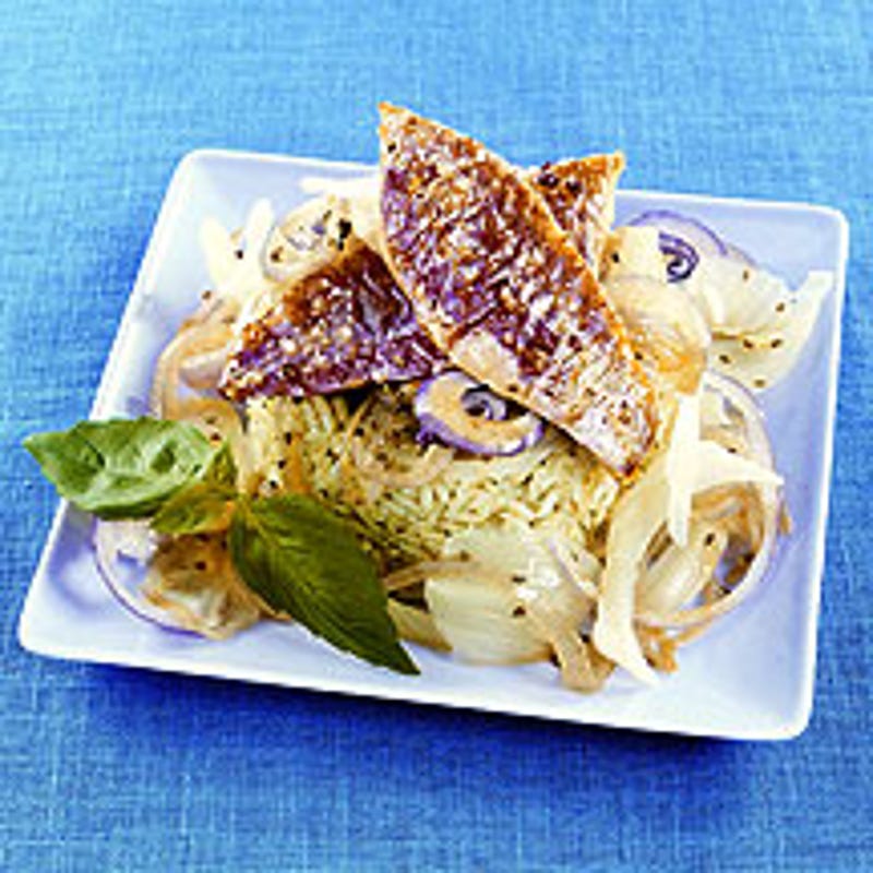 Photo de/du Étouffée de fenouil rouget et riz par WW